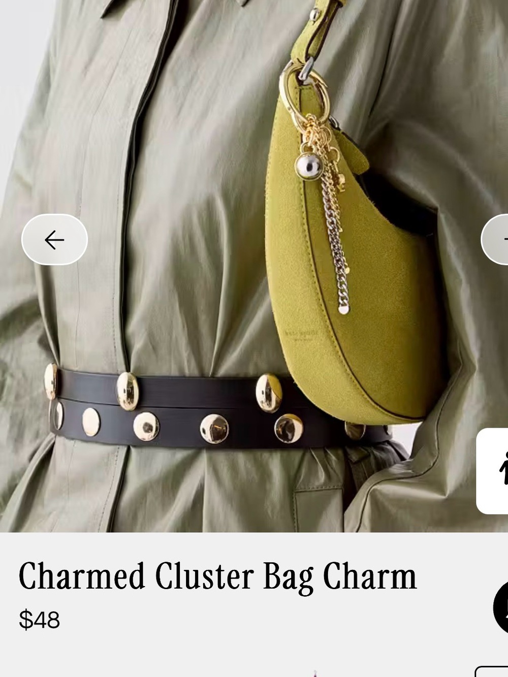Kate Spade Charmed Cluster Bag Charm NWTP
